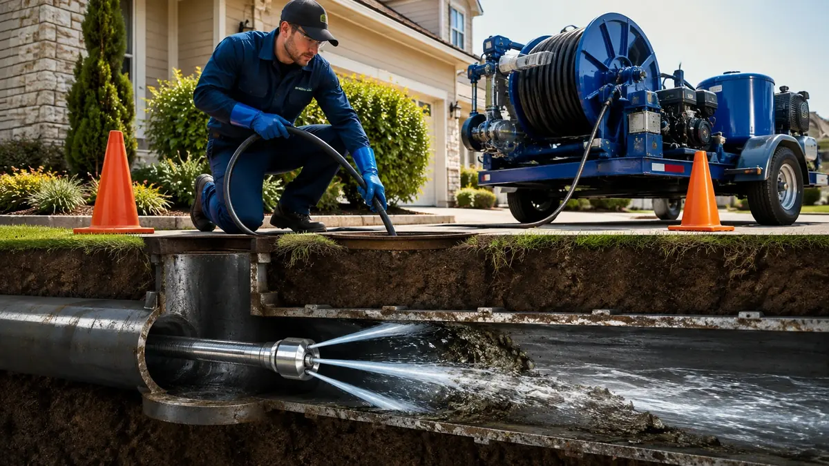 Main Sewer Line Hydro Jet Cleaning in Moss Beach