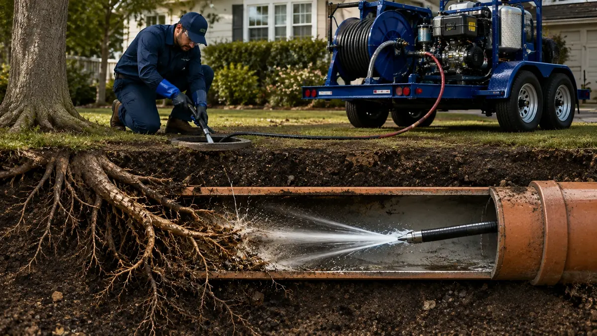 Tree Root Removal with Hydro Jetting in Moss Beach